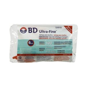 Jeringa BD Insulina 1 ml 31 Gx6 Mm 10 Unidades