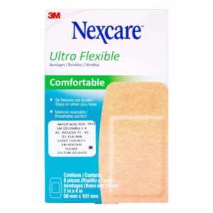 Banditas Nexcare Ultra Flexible Rodilla y Codo 8 Unidades