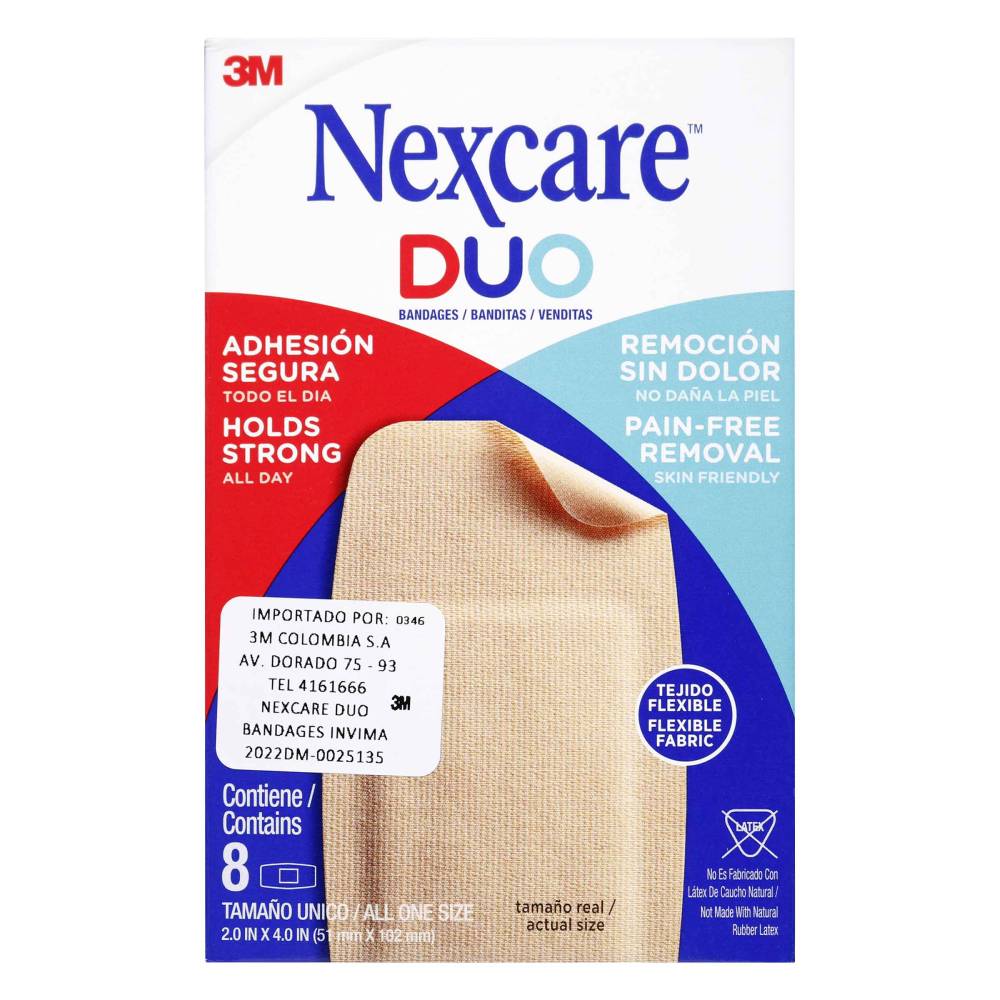 Banditas Nexcara Duo Rodilla y Codo 8 Unidades