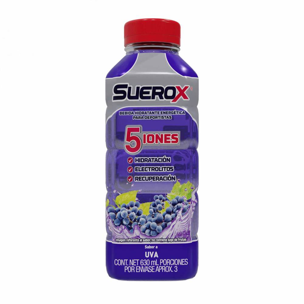 Suerox Bebida Hidratante Energetica Sabor Uva 630 ml