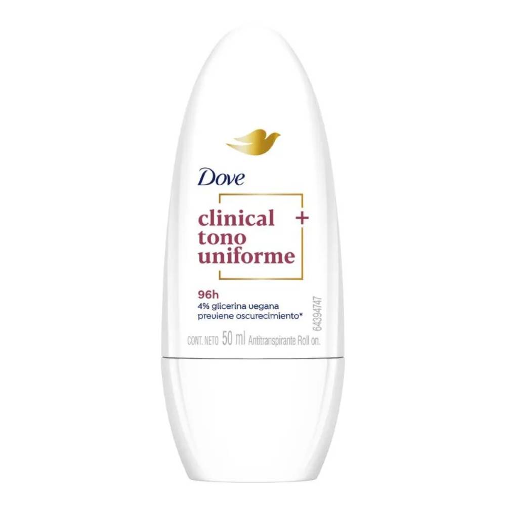 Desodorante Dove Clinical Tono Uniforme Rolon 50 ml