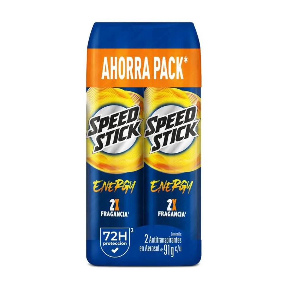 2 Desodorantes Men Speed Stick Energy 91 g