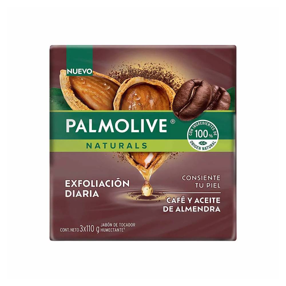 3 Jabones Palmolive Cafe y Aceite De Almendras 110 g