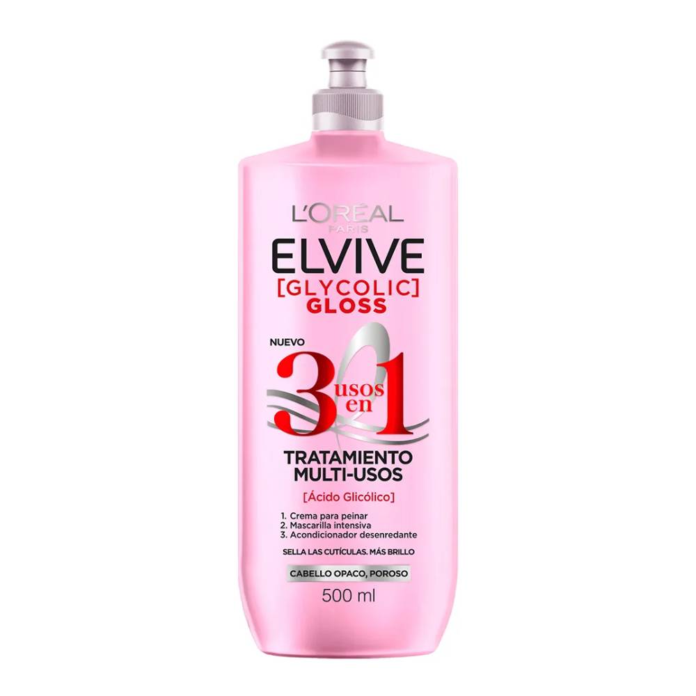 Tratamiento Elvive 3 En 1 Glycolic Gloss 500 ml