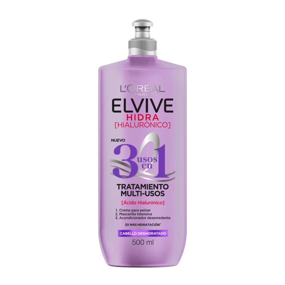 Tratamiento Elvive 3 En 1 Hidra Hialuronico 500 ml
