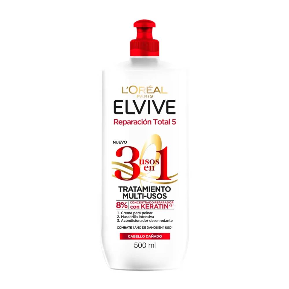 Tratamiento Elvive 3 en 1 Reparacion Total 5 500 ml