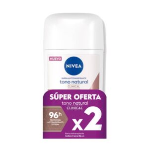 2 Desodorantes En Barra Nivea Tono Natural Clinical 50 g