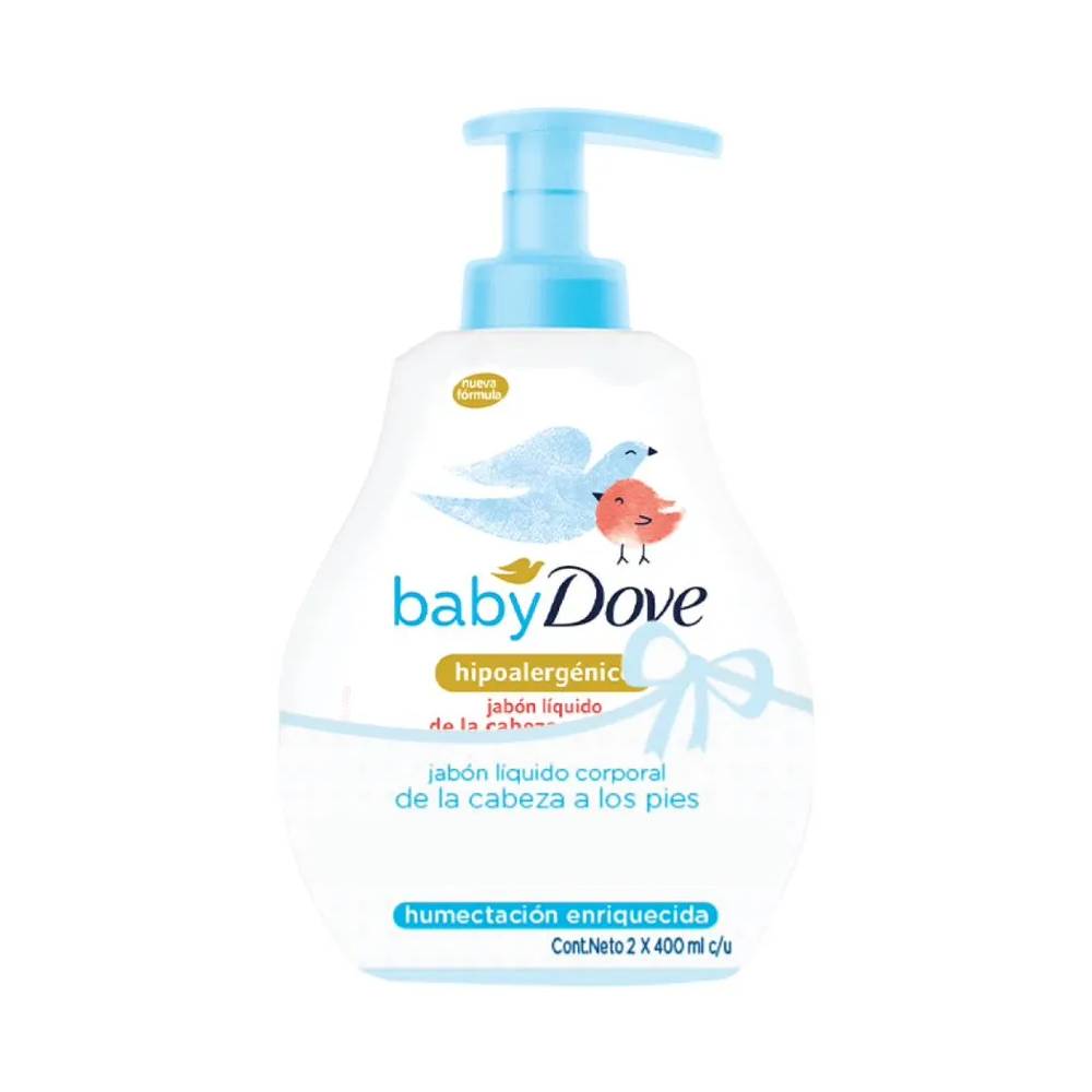 2 Jabones Dove Baby Humectacion Enriquecida 400 ml
