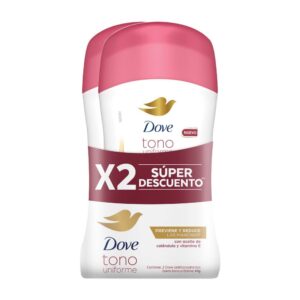 2 Desodorantes Dove Barra Tono Uniforme Calendula 45 g