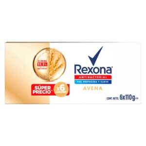 6 Jabones Rexona Antibacterial Avena 110 g