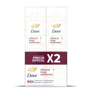 2 Desodorantes Dove Clinical Tono Uniforme 150 ml