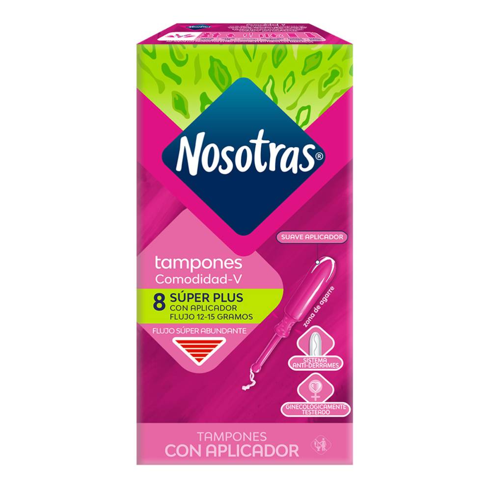 Tampones Nosotras Con Aplicador Super Plus 8 Unidades
