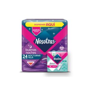 Toallas Nosotras Buenas Noches 24 Unidades + 10 Protectores