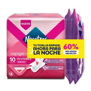 Toallas Nosotras Invisible 10 Unidades + 2 Protectores