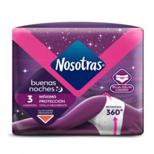 Toallas Nosotras Buenas Noches MaxIma Proteccion 3 Unidades
