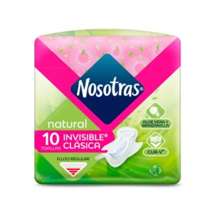 Toallas Nosotras Natural Invisible 10 Unidades