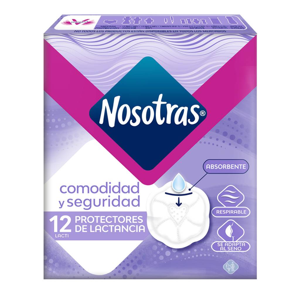 Protectores De Lactancia Nosotras Respirables 12 Unidades