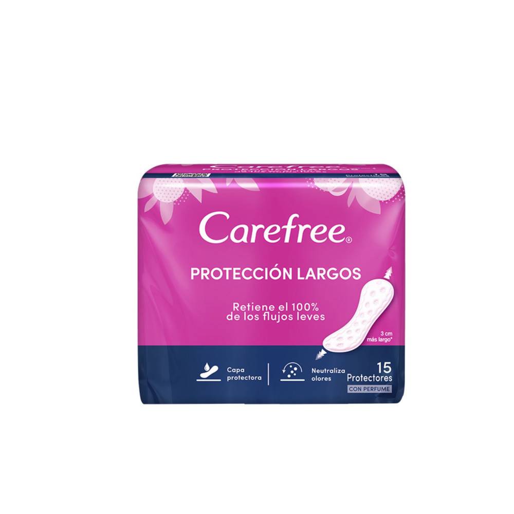 Protectores Díarios Carefree Largos 15 Unidades