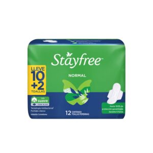 Toallas Stayfree Suaves Con Alas 12 Unidades