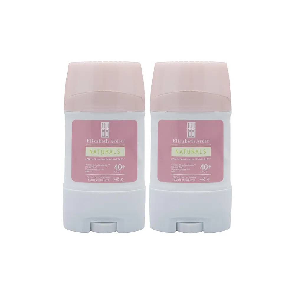 2 Desodorantes Elizabeth Arden Naturals Barra Crema 48 g