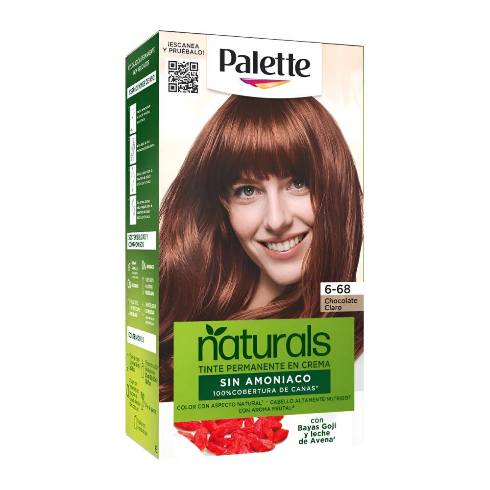 Tinte Palette Natural Tubo 6-68 Chocolate Claro