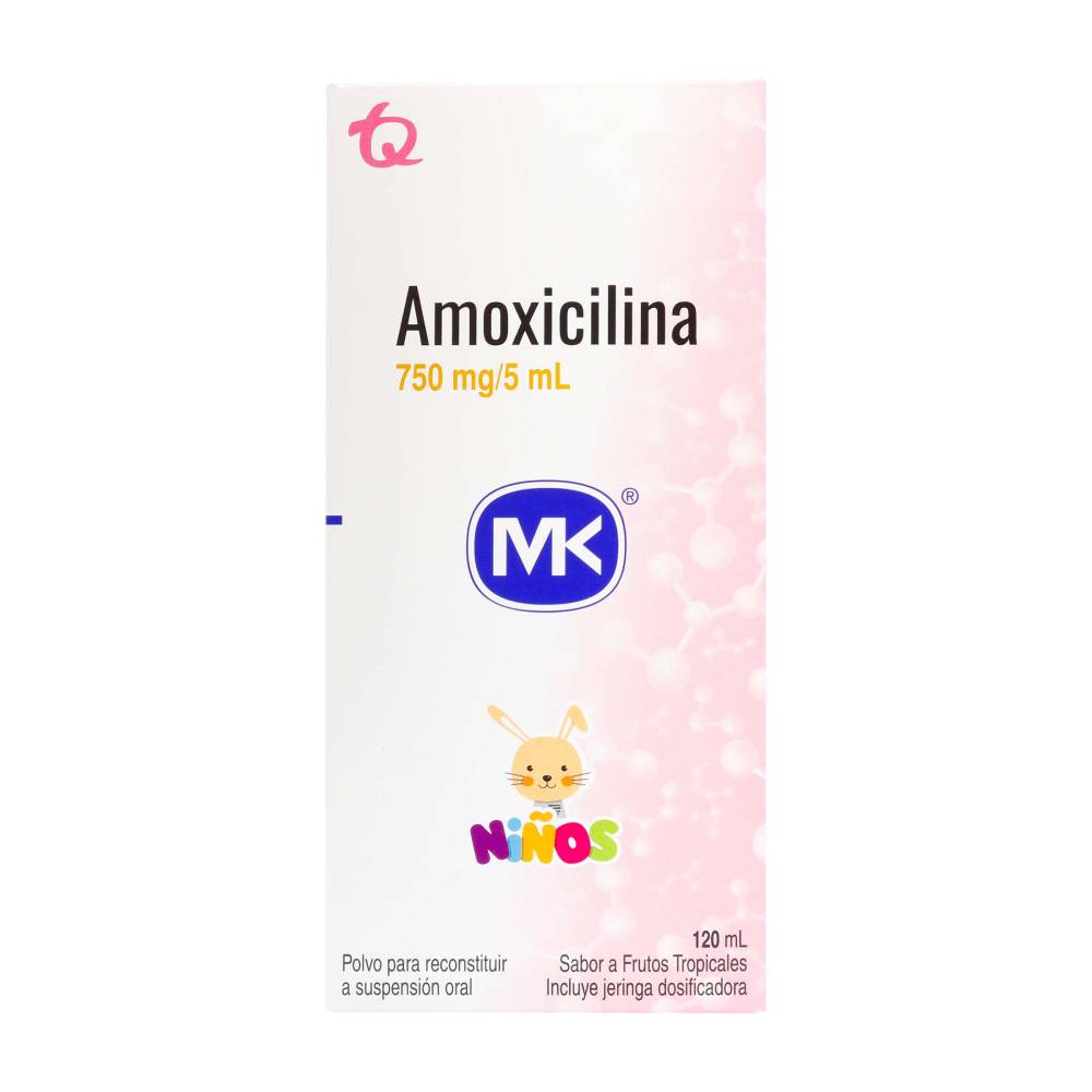 Amoxicilina 750 mg Polvo Para Reconstituir 120 ml MK