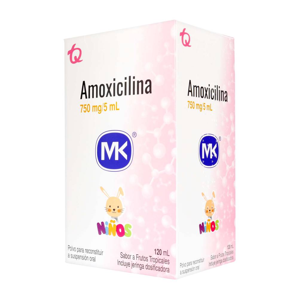 Amoxicilina 750 mg Polvo Para Reconstituir 120 ml MK - Imagen 2