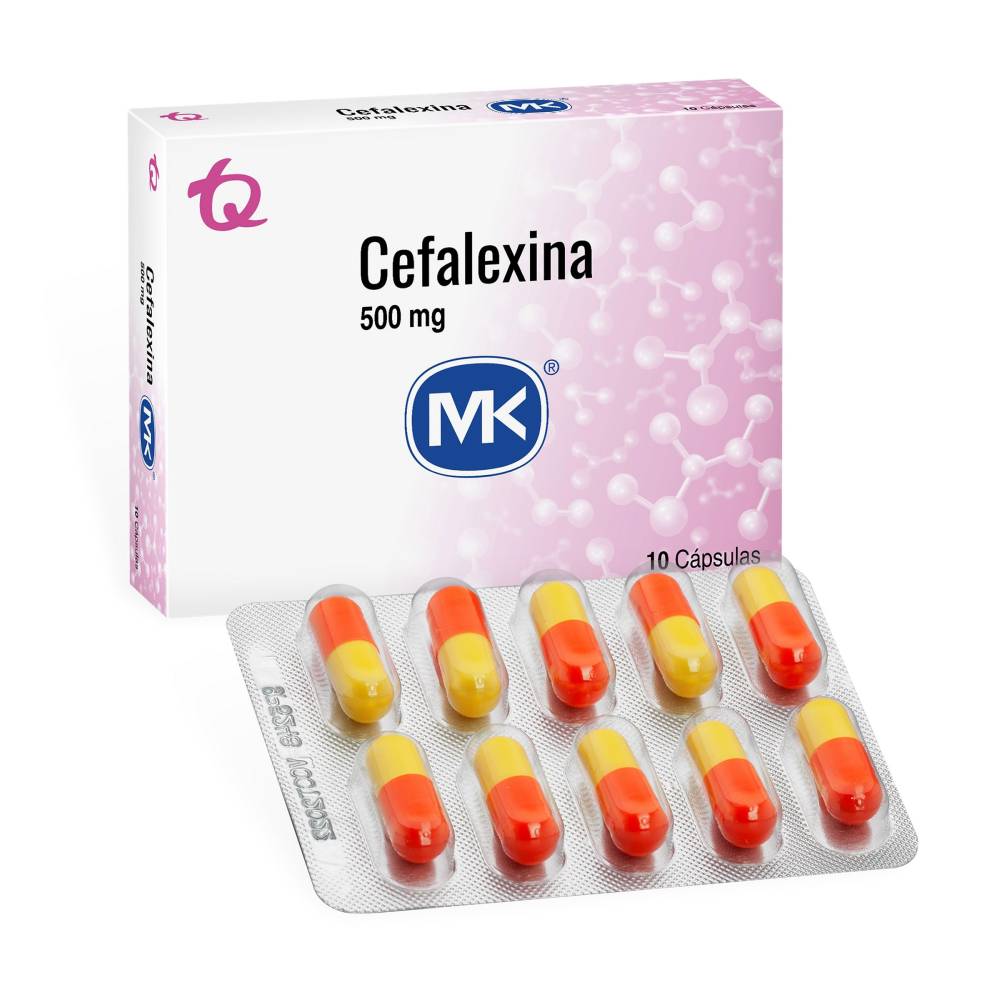 Cefalexina 500 mg 10 Cápsulas MK