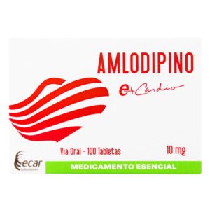 Amlodipino 10 mg 100 Tabletas Ecar