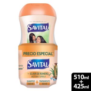 Shampoo Savital Elixir De Romero 510 ml y Tratamiento 425 ml