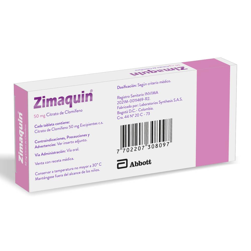 Zimaquin 50 mg 10 Tabletas - Imagen 2