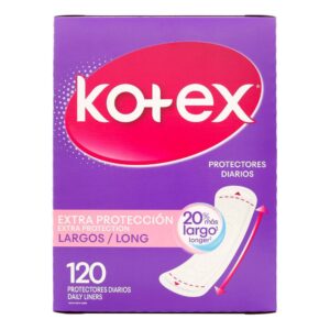 Protectores Díarios Kotex Largos 120 Unidadess