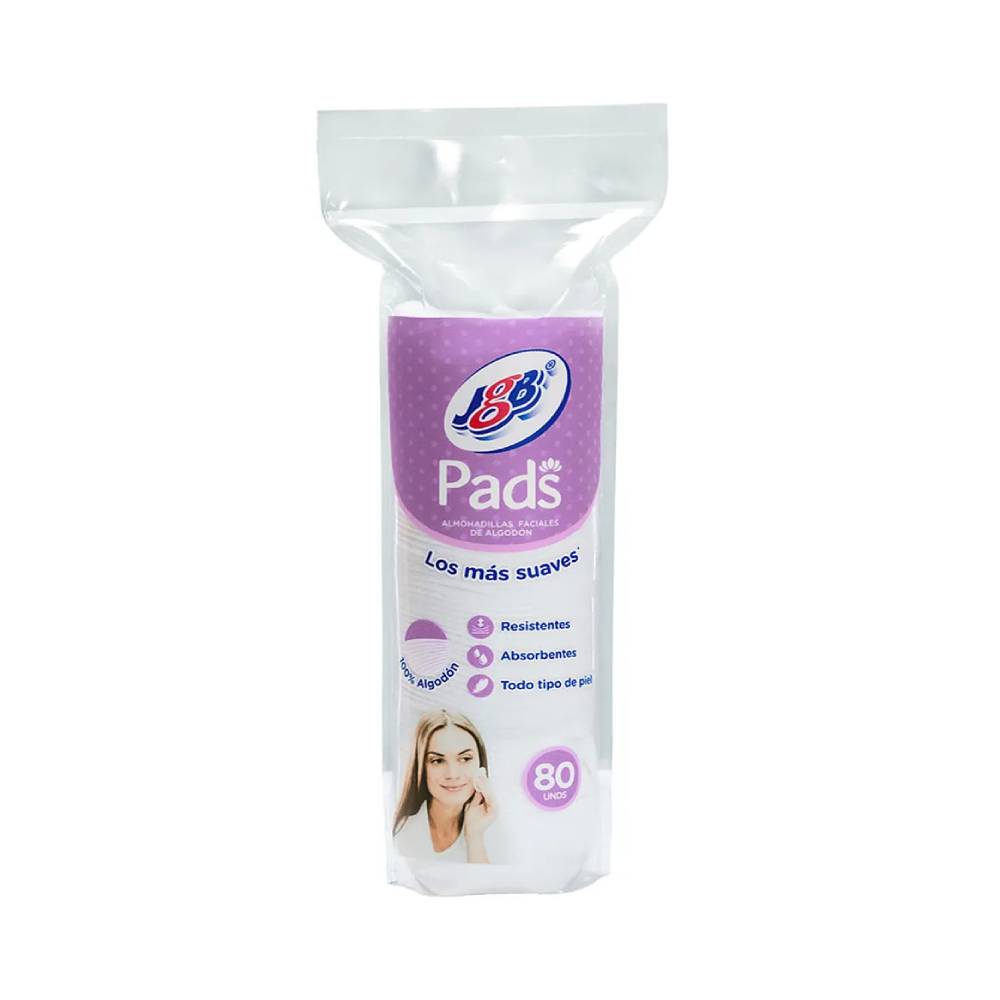 Discos Faciales Pads De Algodon Jgb 80 Unidades