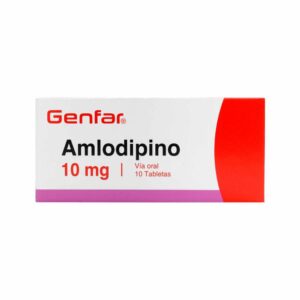 Amlodipino 10 mg 10 Tabletas Genfar