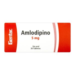 Amlodipino 5 mg 30 Tabletas Genfar