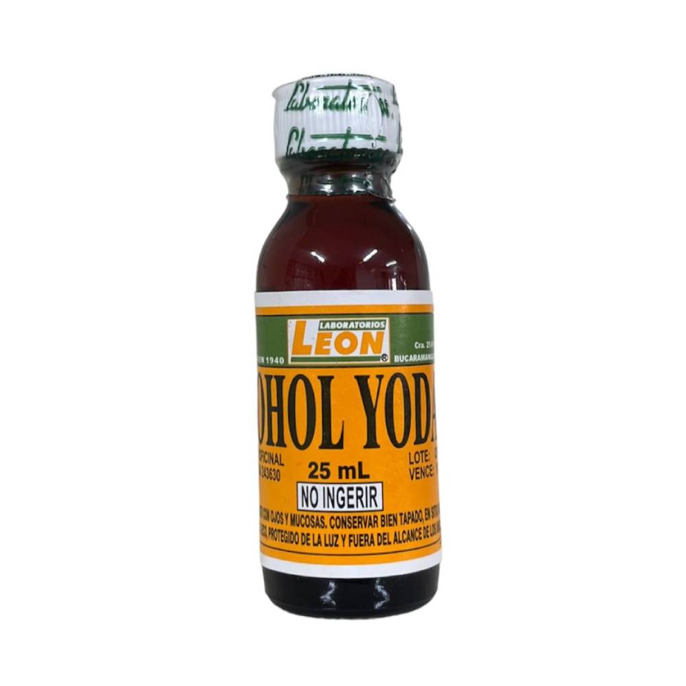 Alcohol Yodado Leon 25 ml 12 Unidades