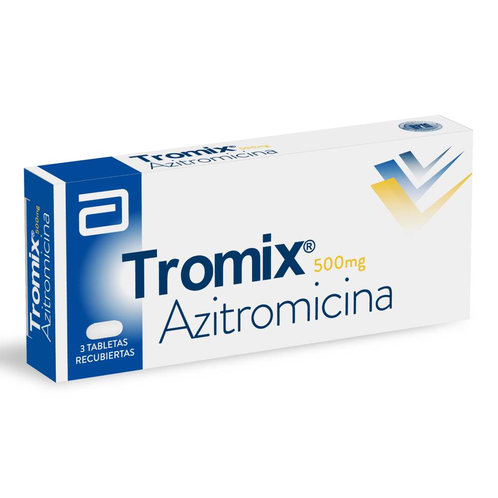 Tromix Azitromicina 500 mg 3 Tabletas