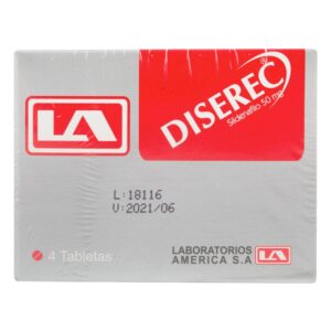 Diserec Sildenafilo 50 mg 4 Tabletas x 3 Unidades