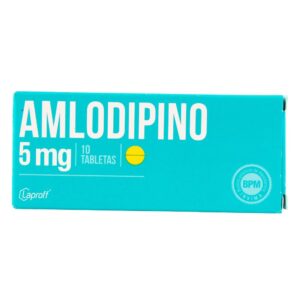Amlodipino 5 mg 10 Tabletas Laproff