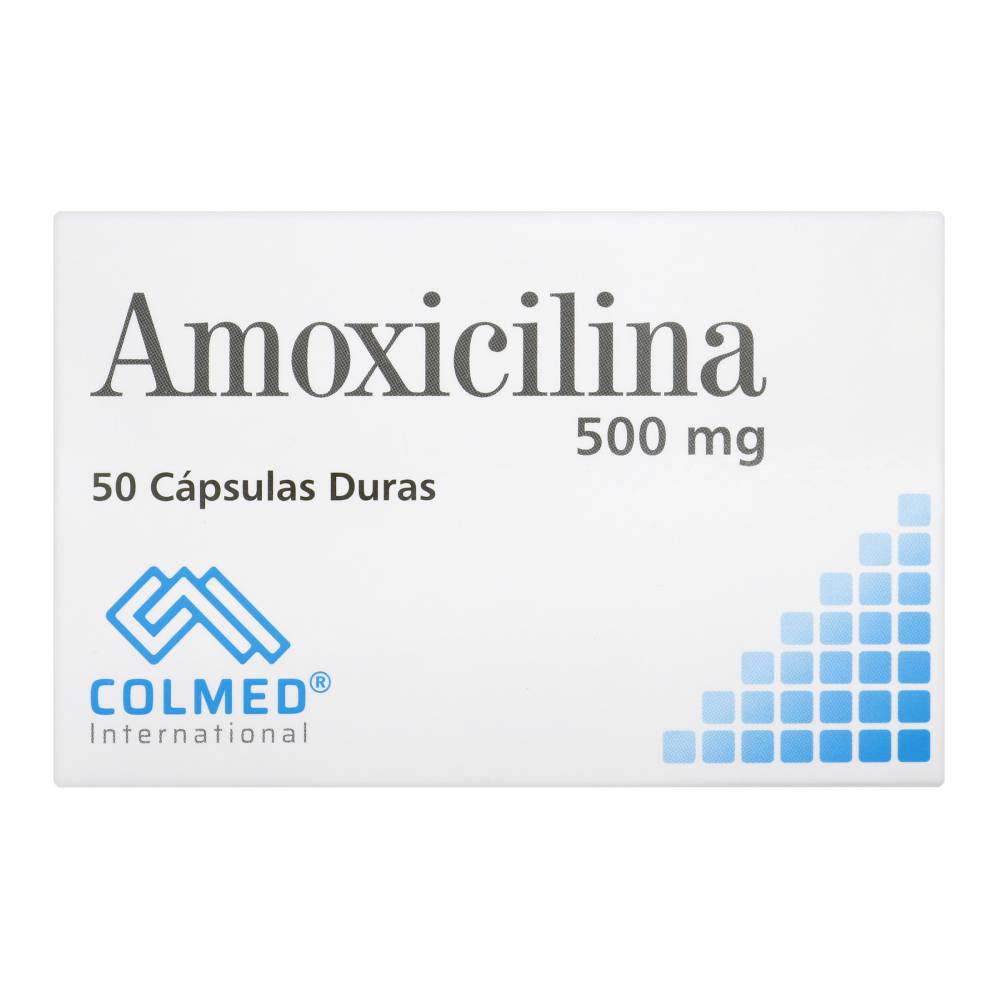Amoxicilina 500 mg 50 Cápsulas Colmed