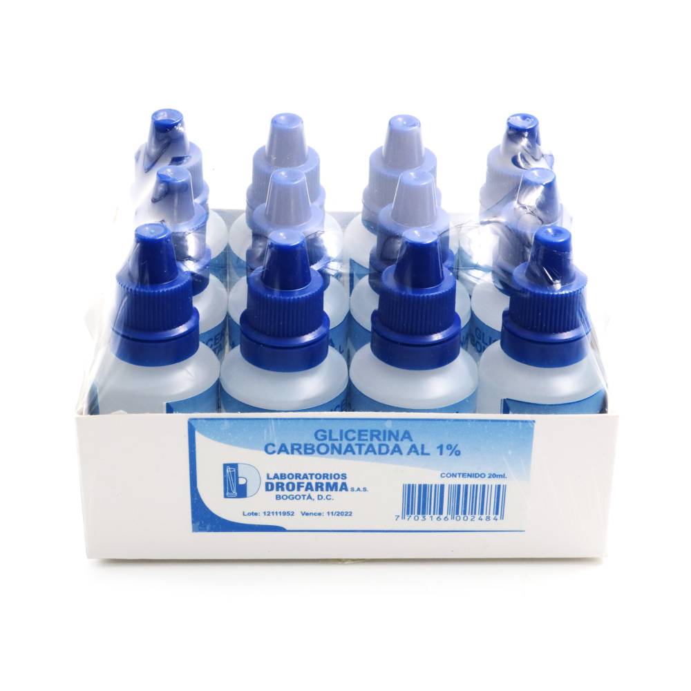 Glicerina Carbonatada Para Oidos 20 ml 12 Unidades