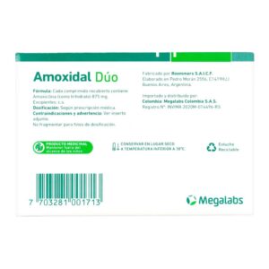 Amoxidal Duo 875 mg 21 Tabletas