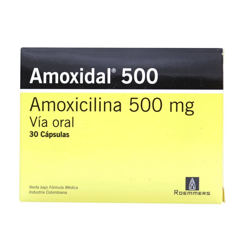 Amoxidal Amoxicilina 500 mg 30 Cápsulas