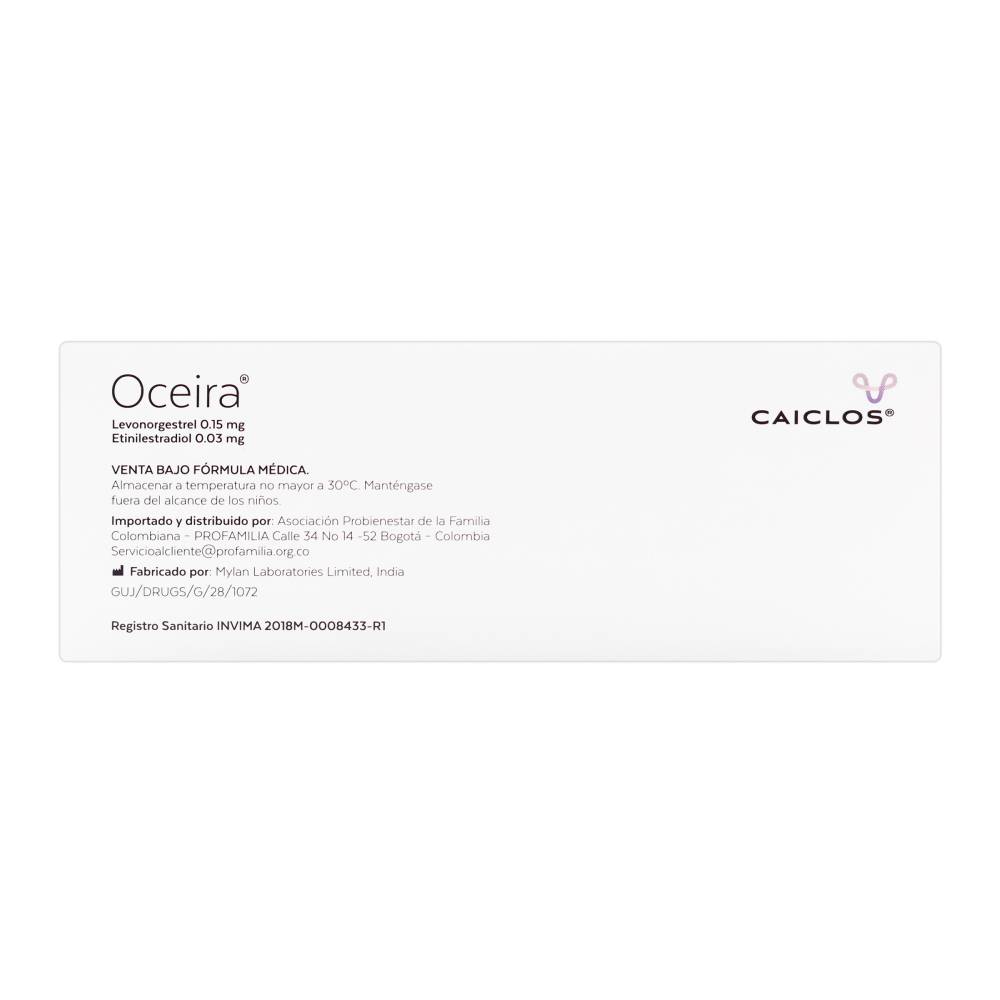 Oceira (0.15/0.03) mg 21 Tabletas - Imagen 2