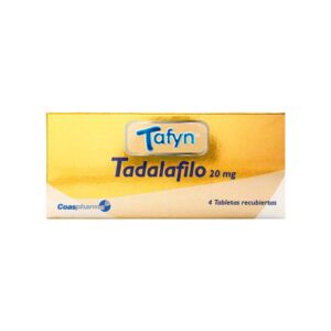 Tafyn Tadalafilo 20 mg Caja 4 Tabletas Coaspharma