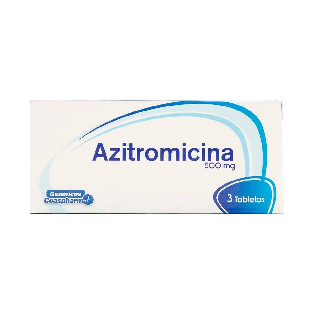 Azitromicina 500 mg 3 Tabletas Coaspharma