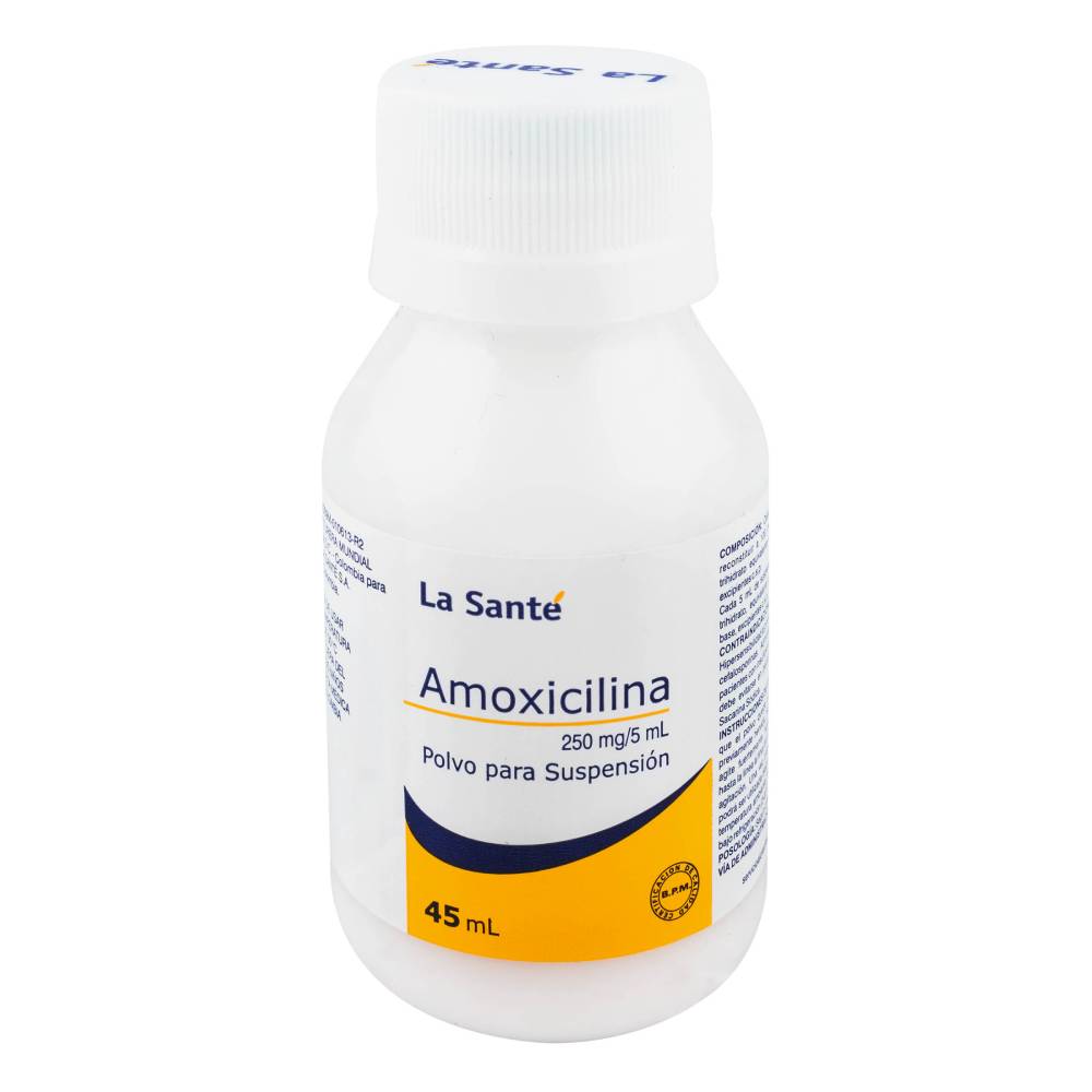 Amoxicilina 250 mg Polvo Para Suspension 45 ml La Sante - Imagen 2