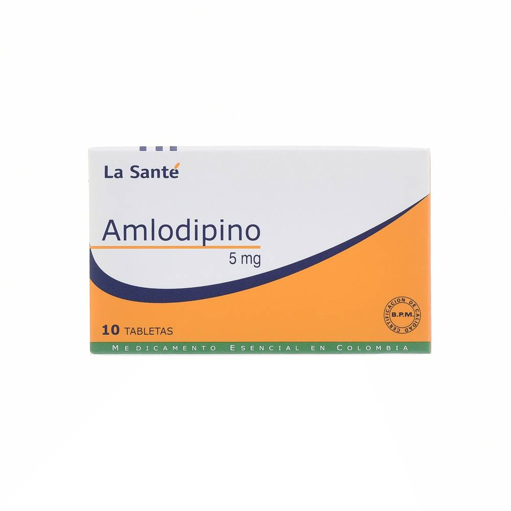 Amlodipino 5 mg 10 Tabletas La Sante