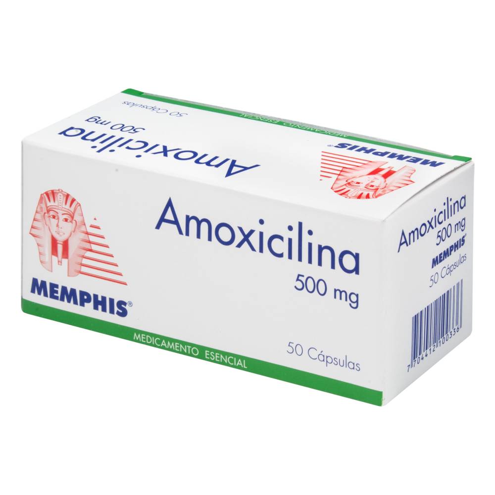 Amoxicilina 500 mg 50 Cápsulas Memphis