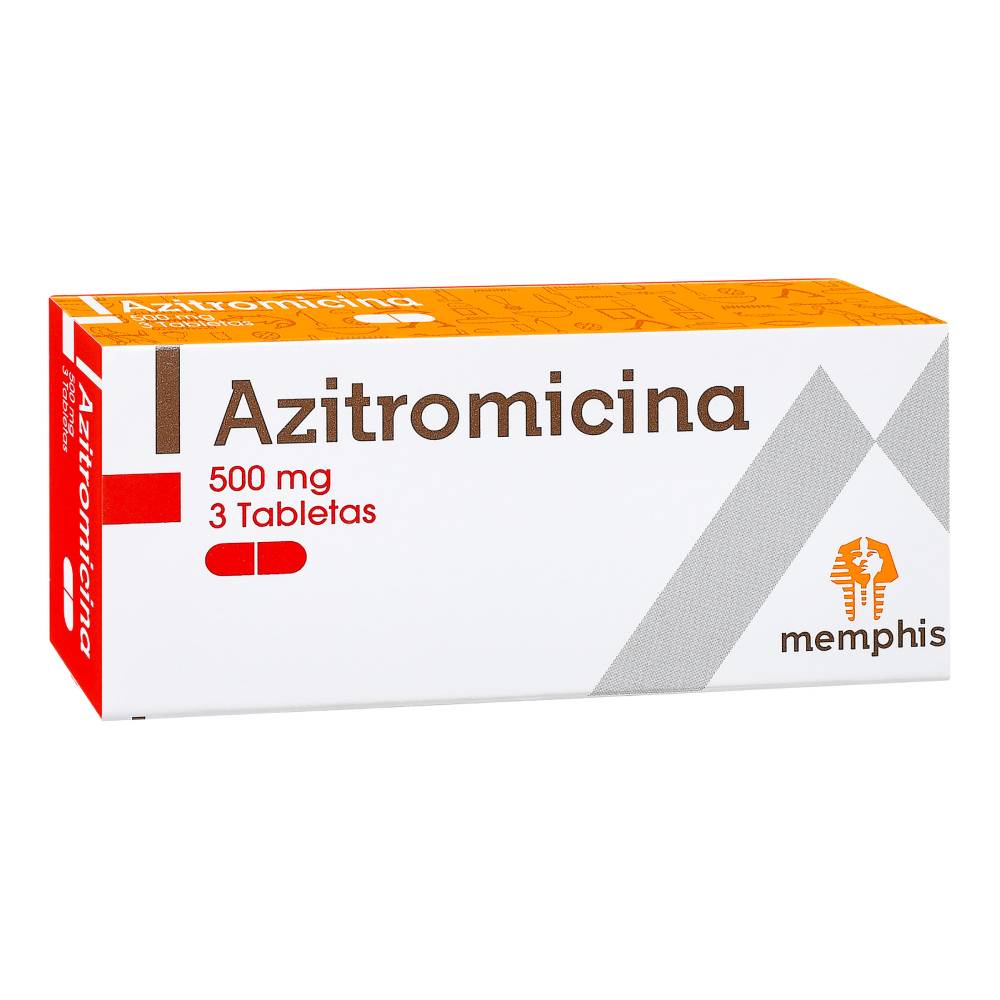 Azitromicina 500 mg 3 Tabletas Memphis
